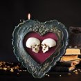 thumbnail image 6 of Our Love is Eternal - Beautiful Gothic Skeleton Lovers Embracing on Black Rose Wreath Wall Sculpture Romantic Goth Valentine's Day Gift Home Decor Accent Door, 6 of 6