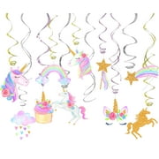 Unicorn Party Decorations For Unicorn Birthday Party or Baby Shower-30 Hanging Unicorn Swirls