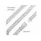 thumbnail image 3 of Cadenas Y Brazalete Cubana De Hip Hop Para Hombre 50cm+20cm Xtellar blanco, 3 of 4