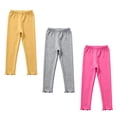 thumbnail image 5 of 3 Pack Girls Leggings Cotton Tights for Toddler Kids Soft Pants, 5 of 9