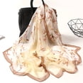 thumbnail image 4 of QASIEATN 160*50cm Women Flower Print Long Soft Wrap Scarf Simulation Silk Shawl Scarves Daily Wear Casual Accessories Scarf for Women, 4 of 5