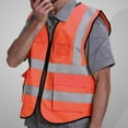 thumbnail image 1 of Chaleco reflectante de seguridad Perfecl con tiras reflectantes Cremallera frontal Naranja XXL, 1 of 8