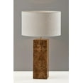thumbnail image 3 of Adesso Frederick 28.5" 1-Light Burled Wood & Brass Table Lamp with White Boucle Shade, 3 of 6