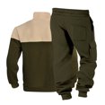 thumbnail image 4 of CAUYDY Men's Fleece Sweat Suits 2 Piece Set Warm Winter Outfits Quarter Zip and Cargo Sweatpants Tracksuit Jogging Suits(AG,2XL), 4 of 5