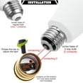 thumbnail image 6 of 3 Way Led Light Bulbs 50-100-150W Equivalent Daylight White 5000K, Perfect for Reading, E26 Medium Base 600lm-1250lm-1850lm, 2 Pack, 6 of 7