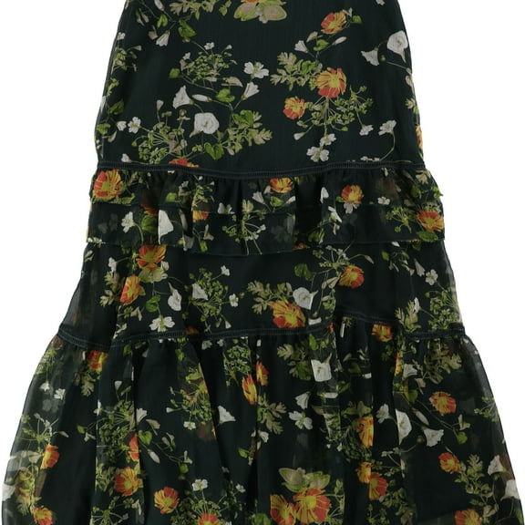 Ralph Lauren Womens Laucar Peasant Skirt, Green, 4