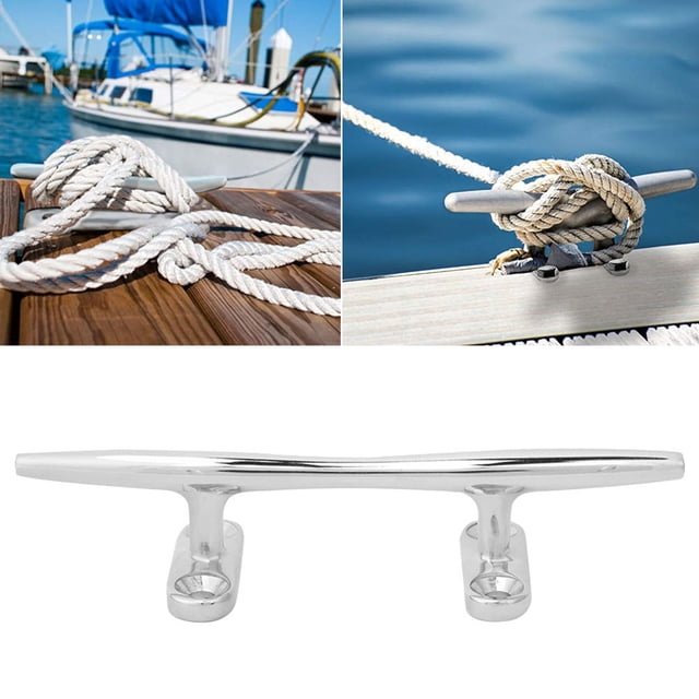 Stainless Steel Base Cleat Light Weight Mirror Polished Boat Accessory Base Cleat for Harsh Marine Environments