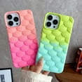 thumbnail image 6 of 3D Fish Scales Gradient Color Soft Shockproof Fashion Cute Case for Women Girls Compatible with iPhone Case (Pink-Rose,iPhone 13), 6 of 7