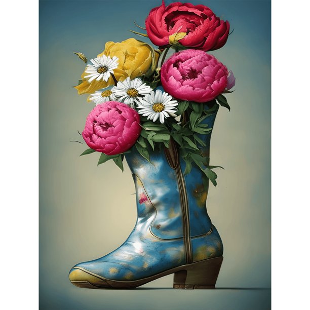 Pintura de diamante 5D DIY Taladro redondo completo Kit de flores Decoración del hogar Artesanía(4) Hugtrwg Para estrenar