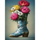 thumbnail image 1 of Pintura de diamante 5D DIY Taladro redondo completo Kit de flores Decoración del hogar Artesanía(4) Hugtrwg Para estrenar, 1 of 9