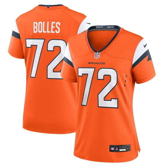 Women's Nike Garett Bolles Orange Denver Broncos Team Game Jersey