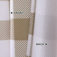 thumbnail image 5 of Shininglove Taupe Plaid Kitchen Curtains, Gingham Waterproof Window Treatment Set of 2, 28"x36", 5 of 6