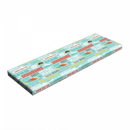 

Winter Bench Pad Seasonal Concept Words Enjoy the Cold Snow and Fun Snowboard Party Jump Ski HR Foam Cushion with Decorative Fabric Cover 45 x 15 x 2 Seafoam Multicolor by Ambesonne