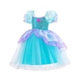 thumbnail image 1 of Girls Little Mermaid Ariel Princess Dress Cosplay Costume Children's Party Performance Clothes, 1 of 1