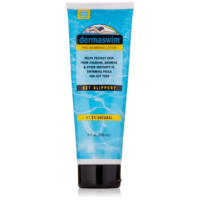 Loción para antes de nadar DermaSwim, protección con cloro, 240 ml, 97,5% natural