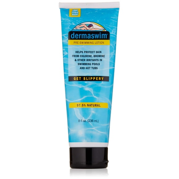 Loción para antes de nadar DermaSwim, protección con cloro, 240 ml, 97,5% natural