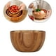 thumbnail image 5 of Ensaladeras redondas de madera talladas a mano, perfectas para mezclar alimentos, frutos secos y aperitivos. Los 8x6cm, 5 of 9