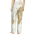 thumbnail image 3 of Picia World Map 1 Womens Soft Woven Cotton Elastic Waistband Sleep Pajama Pant Lounge Sleep Pant With Pockets And Drawstring-XX-Large, 3 of 9