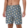 thumbnail image 2 of Uemuo Cute Cats And Dogs Pattern Mens Swim Trunks Quick Dry Board Shorts with Mesh Lining, Stretch Beach Shorts Quick Dry No-Chafing Board Shorts-X-Large, 2 of 9