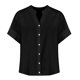 thumbnail image 4 of Camisa informal con botones para mujer para el día a día: top ligero de verano con diseño versátil, color liso y fácil cuidado., 4 of 4