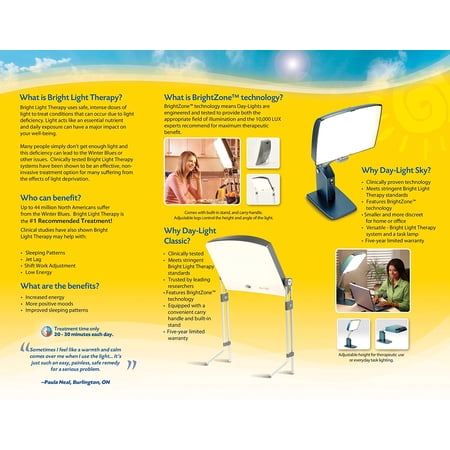 Carex Day-Light Sky Bright Light Therapy Lamp, White