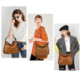 thumbnail image 2 of KL928 Leather Hobo Handbags for Women Crossbody Bags Retro Satchel Bag(Yellowish Brown), 2 of 6
