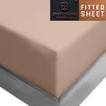 thumbnail image 4 of Empyrean Bedding Double Brushed Microfiber 14" - 16" Deep Pocket Fitted Sheet, Split King, Taupe Sand, 4 of 5