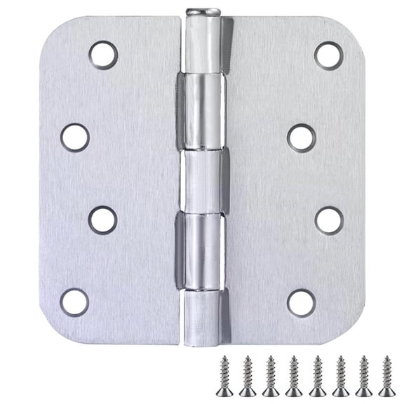 Bowery Hill Stainless Steel Door Hinge in Brushed Nickel 4 Inch 5/8 Inch 6 Pack