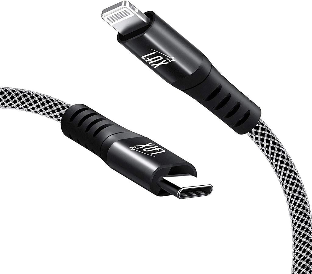 Apple MFi Certified Lightning to USBC Cable (1ft) Black