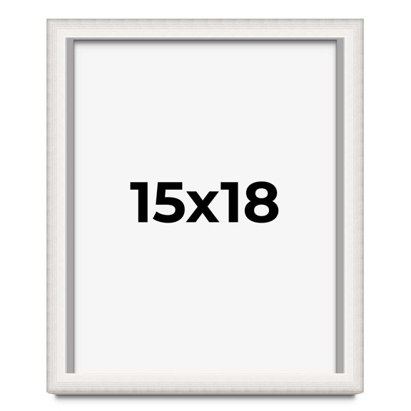15x18 Shadow Box Silver Brushed Striped Display Frame | 1.625 Inches Deep | 1 Inch Moulding Width |