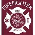 thumbnail image 2 of Mens Adult Firefighter Fireman Hoodie Sweatshirt, Small Heather Purple, 2 of 3