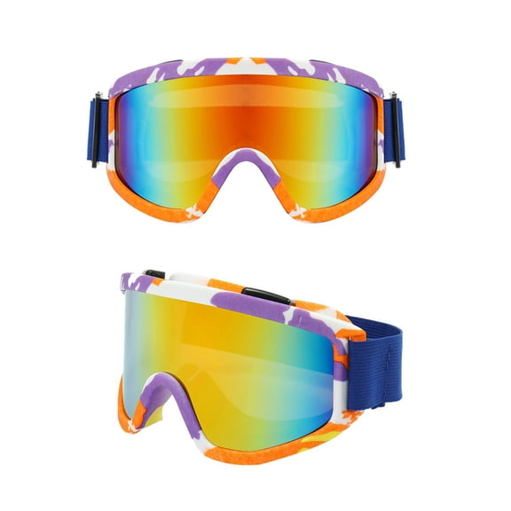 Snowboard Goggles,Snow Goggles Adults,Over Glasses Ski/Snowboard Goggles for Men,Women & Youth,Ski Goggles Over Glasses for Cold Weather Outdoor Sports Cycling Goggles with Uv Protection Windp
