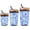 Blue-and-white Flowers, variant on 3 count Iced Coffee Cup Sleeve, Insulated Neoprene Coffee Coolies Sleeve for Cold & Hot Drinks, Cold Beverages Cooler Buddy Fits 16-30 OZ Coffee Cup (Blue-and-white )