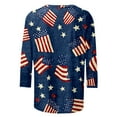 thumbnail image 4 of TYGHBN Women's Fashion Casual Independence Day Printed Cropped Sleeve T Shirt Womens Summer Top Turtle Neck Long Sleeve Shirt Women Blank Athletic Shirts Long Sleeve Tees for Women Pack Small Tops, 4 of 4