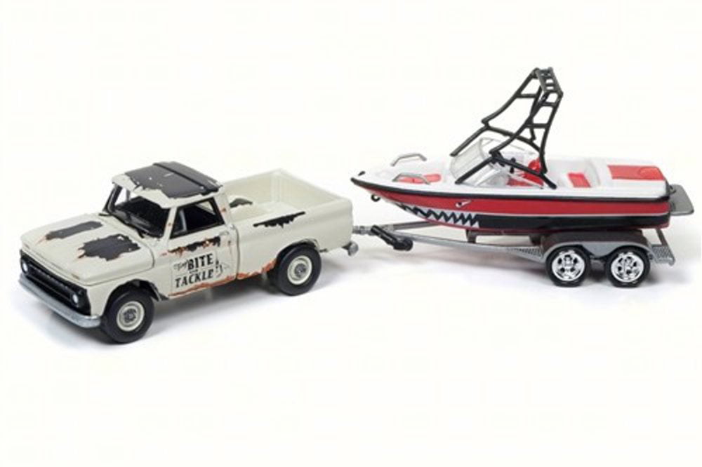 Round 2 Johnny Lightning - Gone Fishing 2017 Release 4 Set B Diecast Car  Package - Box of 6 assorted 1/64 Scale Diecast Model Cars - 3 types, 2  pieces