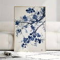 thumbnail image 3 of [2D Flat Printing]3pcs/set Blue Sakura Wall Art, Cherry Blossom Print, Minimal Flower Art, Watercolor Botanical Print Set, for Living Room Bedroom Bathroom Office Wall Decors, Perfect Gift for Art L, 3 of 4