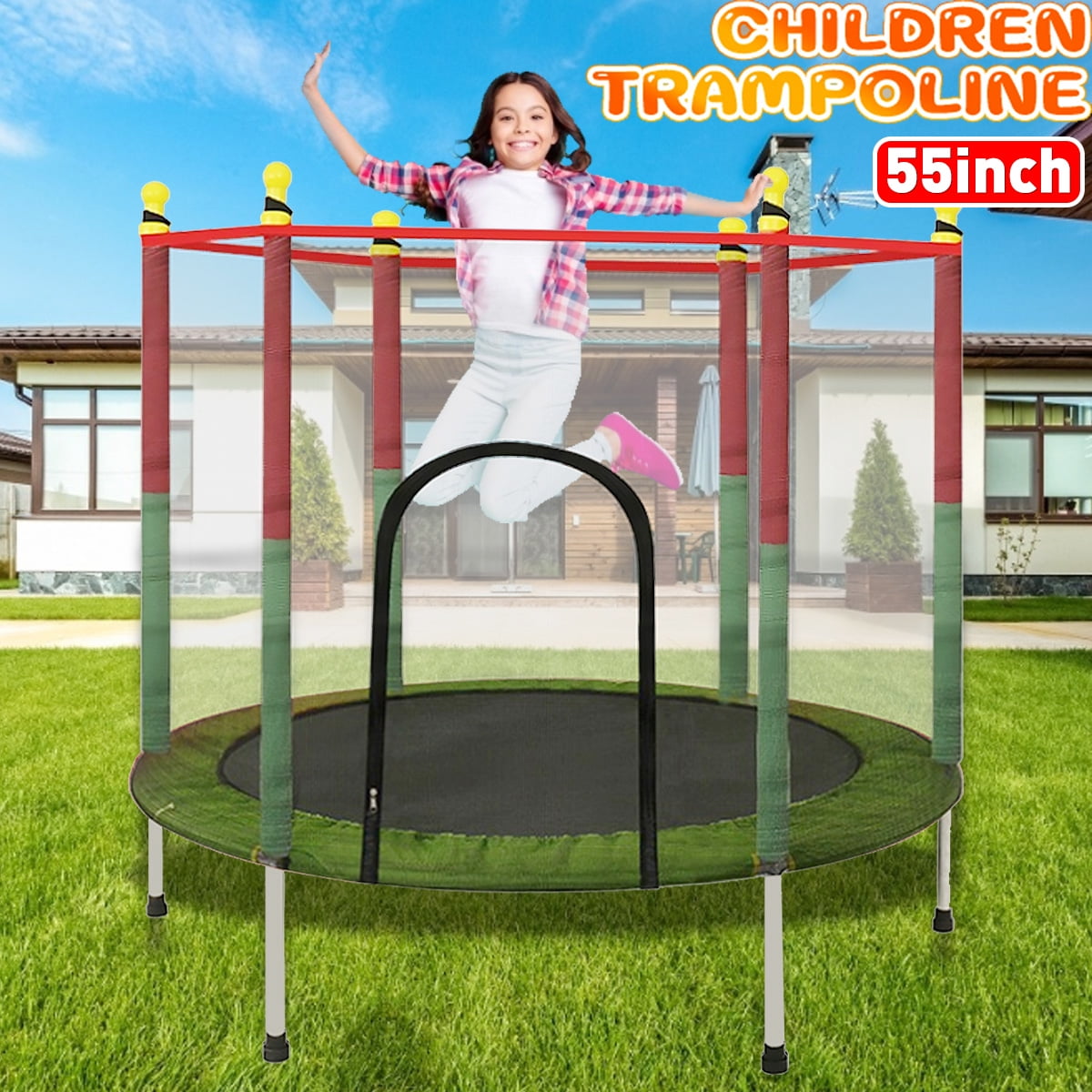 Kids Trampoline with Safety Enclosure, Indoor Outdoor