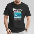 thumbnail image 2 of Nazaré Portugal Big Wave Surfing Vintage Graphic Tee Unisex Adult Cotton Casual Ocean Adventure Beach Gift T-Shirt, Size XL, Color Black, 2 of 3