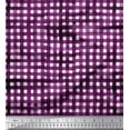 thumbnail image 1 of Soimoi Purple polyester Crepe Fabric Check Check Decor Fabric Printed Yard 52 Inch Wide, 1 of 3