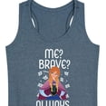 thumbnail image 3 of Frozen - Winter - Me? Brave? Always. - Women's Racerback Tank Top, 3 of 5