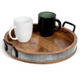 thumbnail image 2 of BirdRock Home Wooden Serving Tray with Handles - Natural Wood with Iron, 2 of 5