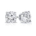 thumbnail image 2 of 0.15 Carat Lab Grown Diamond Stud Earrings in 14K White Gold (cttw, G-H, SI2-I1) Bezel-set, Screw-backs by Diamond Wish, 2 of 3