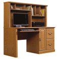 thumbnail image 4 of Sauder Orchard Hills Engineered Wood Computer Desk with Hutch in Carolina Oak, 4 of 6