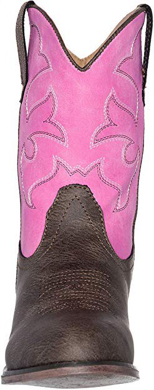 Silver Canyon Children Western Kids Cowboy Boot, 6 M US Toddler - Pink Brown - image 2 of 5