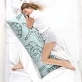 thumbnail image 4 of Ocean Creatures Body Pillow Cover 20x54 - Machine Washable Long Pillowcase with Zipper, Durable Fabric for Adults, Couch - Starfish Coral Marine Theme, 4 of 7
