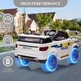 thumbnail image 3 of QinaQin 12V Kids Ride On Police Truck, Battery Powered Electric Car with Remote Control, Flashing Lights, Megaphone/Intercom, Handle and Spring Suspension, 3 of 9