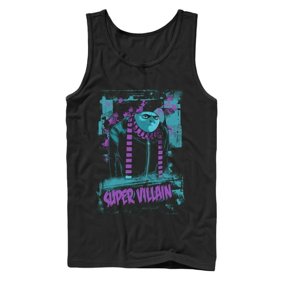 Men's Despicable Me Gru Supervillain Tank Top Black X Large