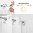 thumbnail image 2 of No Hook Shower Curtains with Snap-in Liner Set, Beach Coastal Waterproof Hotel Style Bathroom Shower Curtain, Nautical Shell Starfish Coral Summer Breathable Mesh Top Window Bath Curtains 36''x72'', 2 of 9