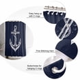 thumbnail image 3 of Coastal Anchor Shower Curtain, 66" x 72", Nautical Knot Dark Blue Waterproof Bathroom Curtain Washable Shower Curtain Set with 12 Hooks, 3 of 6