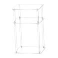 thumbnail image 3 of Mesita de noche transparente, mesa auxiliar acrílica, mueble de fácil montaje, decoración del hogar, mesa auxiliar minimalista para dormitorio y sala 35cmx30cmx60cm, 3 of 8